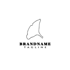 ginko leaf logo cartoon icon design template black isolated vector illustration