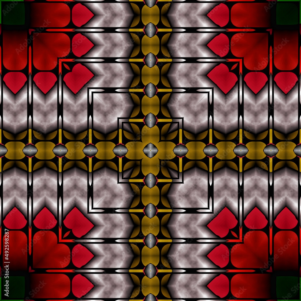 Wall mural 3d effect - abstract geometric pattern