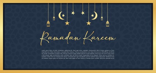 Ramadan Kareem Banner Background Design Illustration