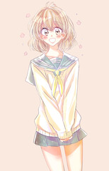 セーラー服の女子学生