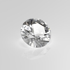 moissanite gemstone round 3D render