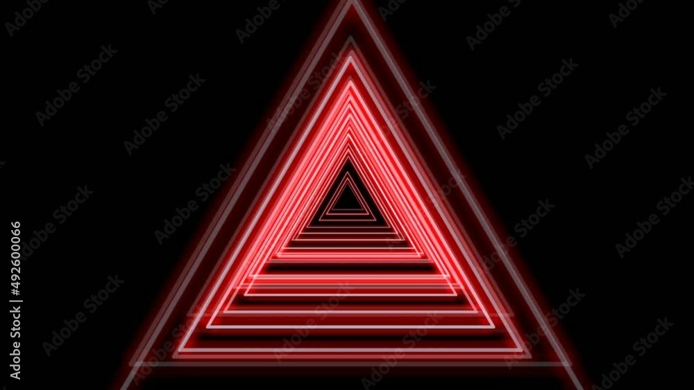 Poster neon abstract background animation modern triangle shape for music background.4k