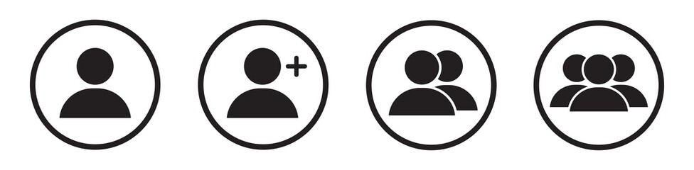 Profile set icon. User icon, vector illustration