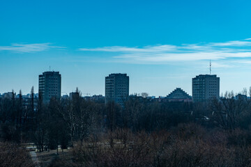 Panorama of warsaw in sgh direction