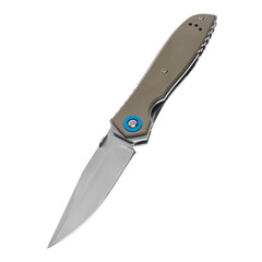 Knife tourist, hunting, tactical, military for survival and self-defense. Steel blade. An isolated...