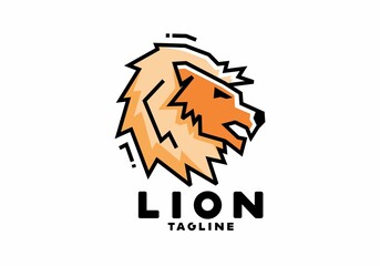 Stiff art style of lion head