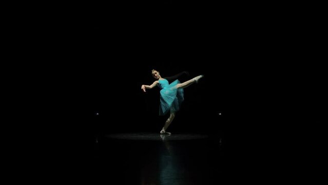 Cute ballerina performs batman batya