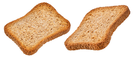 Bread rusk isolated on white background