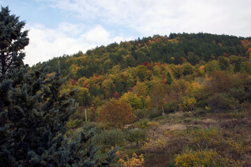 A peak of the Marsicani Mountains during fall. Abruzzo, Italy. 