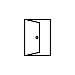 Door Icon in trendy flat style isolated on grey background. Open door symbol for your web site design, logo, app, UI. Vector illustration, EPS10.