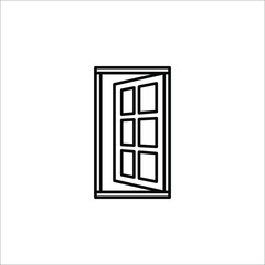 Door Icon in trendy flat style isolated on grey background. Open door symbol for your web site design, logo, app, UI. Vector illustration, EPS10.