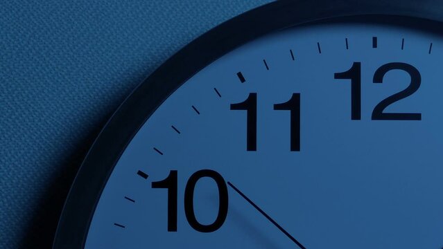 Clock Second Hand Turning In The Dark
