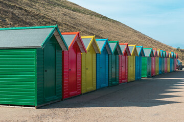 colorful huts
