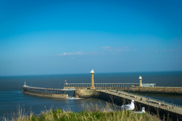 Fototapeta na wymiar lighthouse on the pier