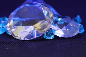 blue diamonds against a black background