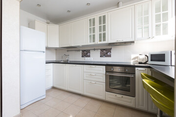 kitchen set in the interior of the apartment