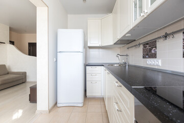 kitchen set in the interior of the apartment