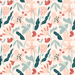 Floral seamless patterns. Vector design for paper, cover, fabric, interior decor and other users