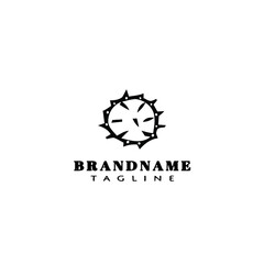 buckeye logo cartoon icon design template black isolated vector illustration