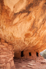 Ancient Native American house on fire