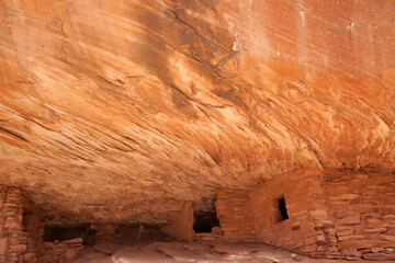 Illusion of an ancient house on fire