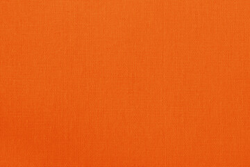 Orange cotton fabric texture background, seamless pattern of natural textile.