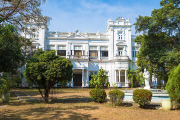 Sunny day outside of the old building of Colombo