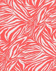 Printed kitchen splashbacks Coral Seamless zebra pattern, animal print.