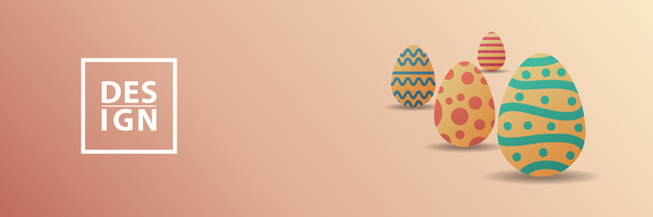 simple background easter with eggs and pastel color