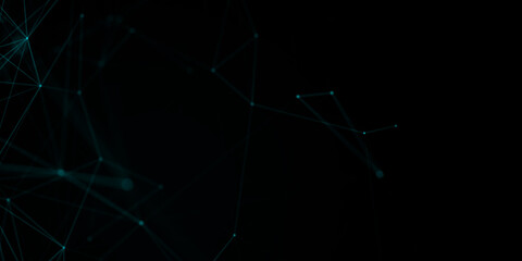 Abstract beautiful geometric background. Abstract plexus futuristic, polygonal space with a dark background. Plexus fantasy. Abstract technology