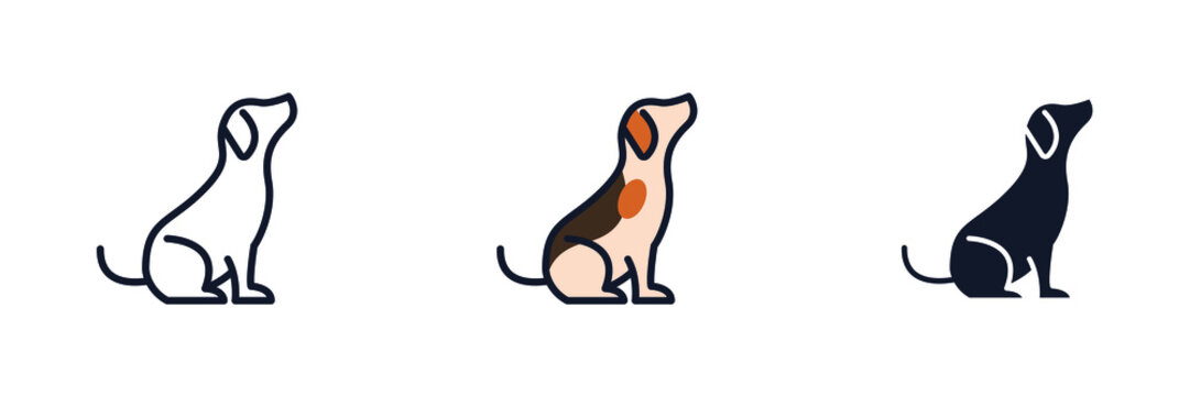Pet dog icon symbol template for graphic and web design collection logo vector illustration