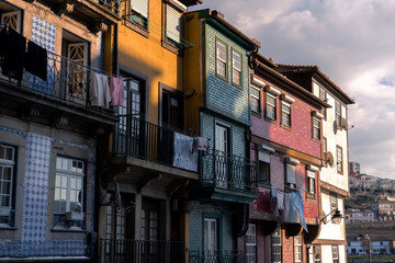 Colorful traditional houses of Porto, Portugal.