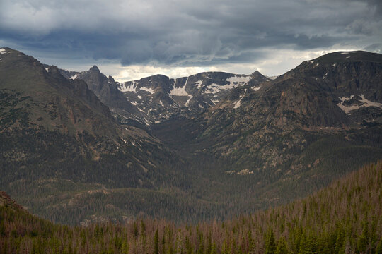View of Rocky Mountain National Park, Colorado, United States.