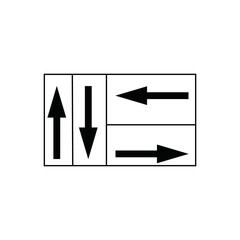 direction arrow icon on white background