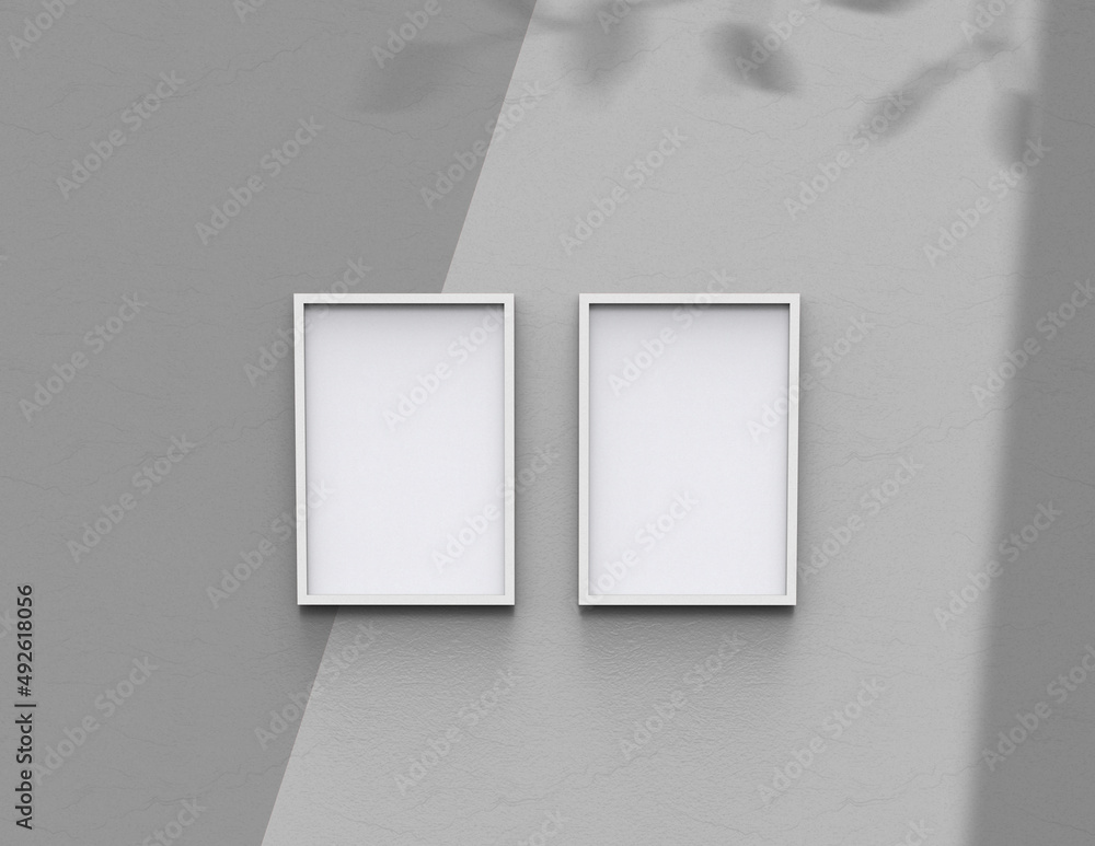 Aufkleber picture frame background using 3d rendering and geometry. framed background mock-up for poster desig