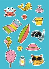 Summer stickers