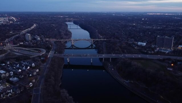 Bridges Crossing The Mississippi River In Minneapolis