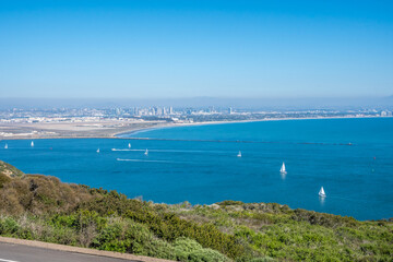 Fototapeta na wymiar A breathtaking view of the San Diego Bay in California