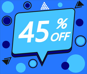 Blue 45% discount price sign