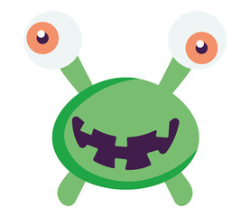 green cute monster