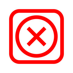 Obraz premium Red cross flat icon in circle. Vector illustration isolated on a white background. 