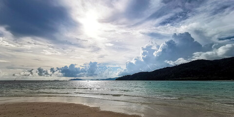 view of the sea from the mountain