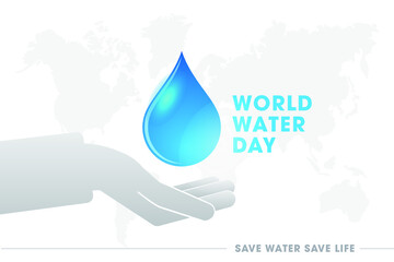 World Water Day Concept logo typography. Every Drop Matters. Save water save life, world environmental protection concept- Environment day