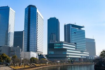 Fototapeta na wymiar 大阪市 大阪ビジネスパークの高層ビル群