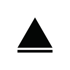 triangle icon on white background