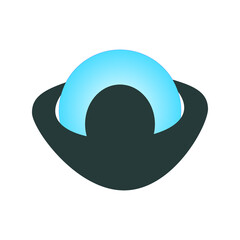 icon of a person hugging the world on a white background