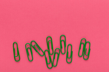 Colored paper clips.