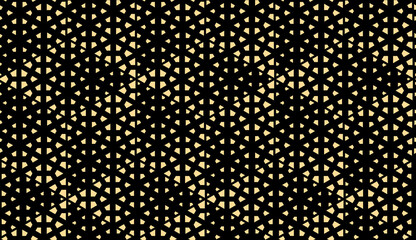 Fototapeta na wymiar Abstract geometric pattern. A seamless vector background. Gold and black ornament. Graphic modern pattern. Simple lattice graphic design