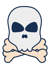 skull with bones