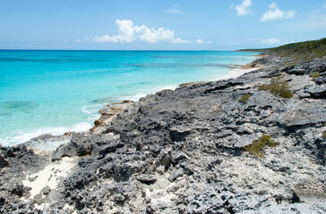 Half Moon Cay Island Rocky Beach